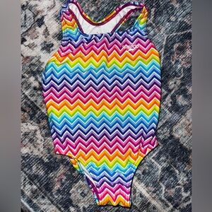 2/$10- Speedo Multicolor Chevron Swimsuit